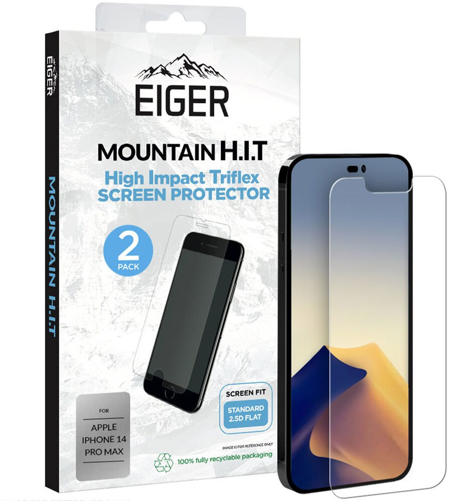 Eiger Mountain H.I.T. Apple iPhone 14 Pro Max Scherm Folie (2-Pack) afbeelding 1