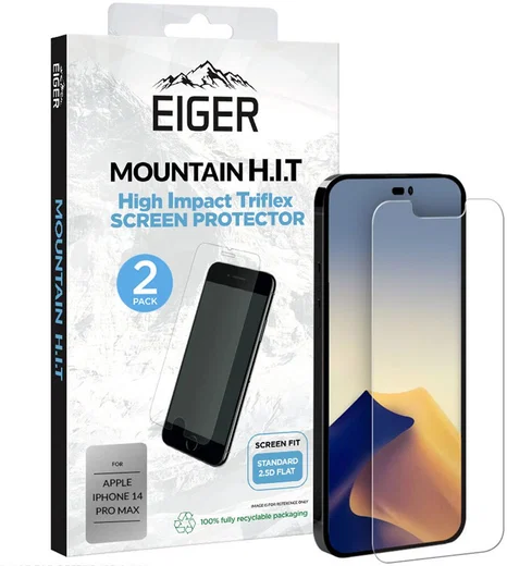 Eiger Mountain H.I.T. Apple iPhone 14 Pro Max Scherm Folie (2-Pack) afbeelding 1