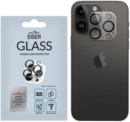 Eiger Apple iPhone 14 Pro / 14 Pro Max Camera Protector Tempered Glass afbeelding 1