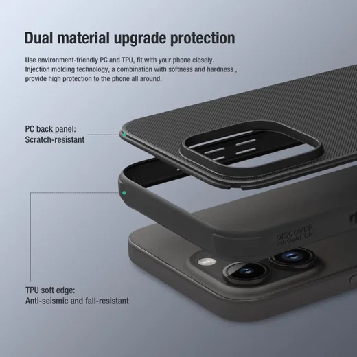 Nillkin Super Frosted Shield Apple iPhone 15 Pro Hoesje Groen afbeelding 5