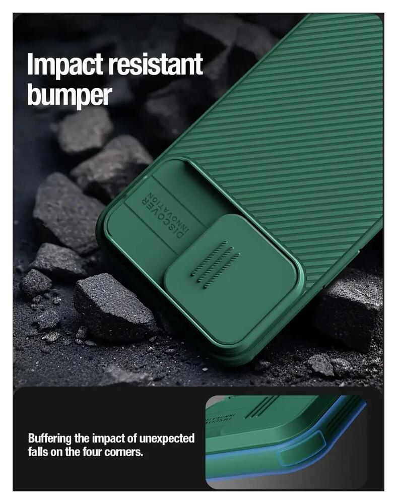 Nillkin CamShield Apple iPhone 15 Hoesje met Camera Slider Groen afbeelding 7