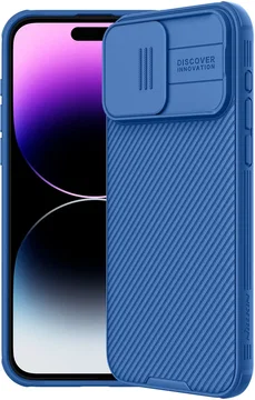 Nillkin CamShield Apple iPhone 15 Pro Max Hoesje Camera Slider Blauw