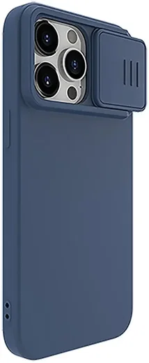 Nillkin CamShield Siliconen iPhone 15 Pro Hoesje Camera Slider Blauw afbeelding 2