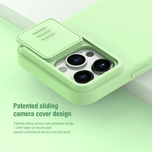 Nillkin CamShield Siliconen iPhone 15 Pro Hoesje Camera Slider Blauw afbeelding 5