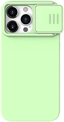 Nillkin CamShield Siliconen iPhone 15 Pro Hoesje Camera Slider Mint afbeelding