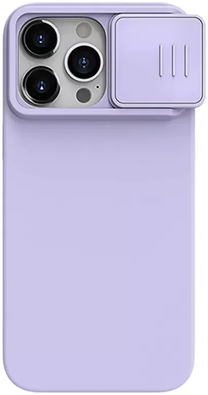 Nillkin CamShield Siliconen iPhone 15 Pro Max Hoesje met Slider Purple afbeelding 1