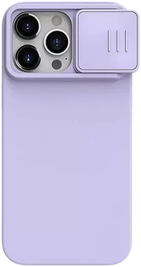 Nillkin CamShield Siliconen iPhone 15 Pro Max Hoesje met Slider Purple afbeelding 1