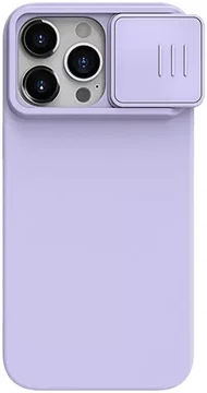 Nillkin CamShield Siliconen iPhone 15 Pro Max Hoesje met Slider Purple