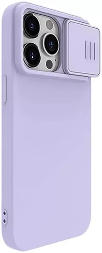 Nillkin CamShield Siliconen iPhone 15 Pro Max Hoesje met Slider Purple afbeelding 2