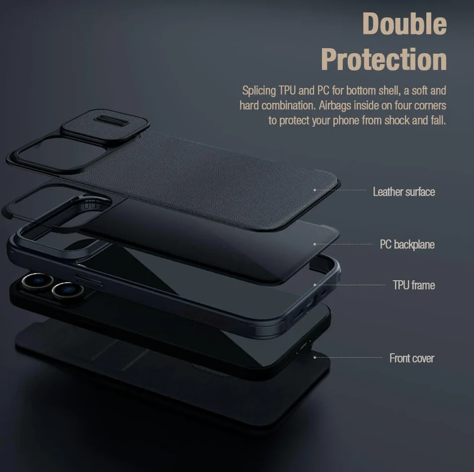 Nillkin CamShield Siliconen iPhone 15 Pro Max Hoesje met Slider Purple afbeelding 7