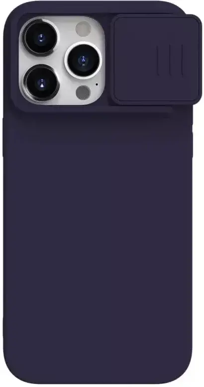 Nillkin CamShield Siliconen iPhone 15 Pro Max Hoesje met Slider Paars afbeelding 1