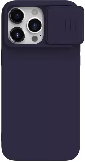 Nillkin CamShield Siliconen iPhone 15 Pro Max Hoesje met Slider Paars afbeelding 1