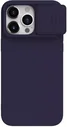 Nillkin CamShield Siliconen iPhone 15 Pro Max Hoesje met Slider Paars