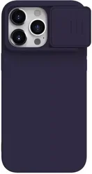 Nillkin CamShield Siliconen iPhone 15 Pro Max Hoesje met Slider Paars afbeelding