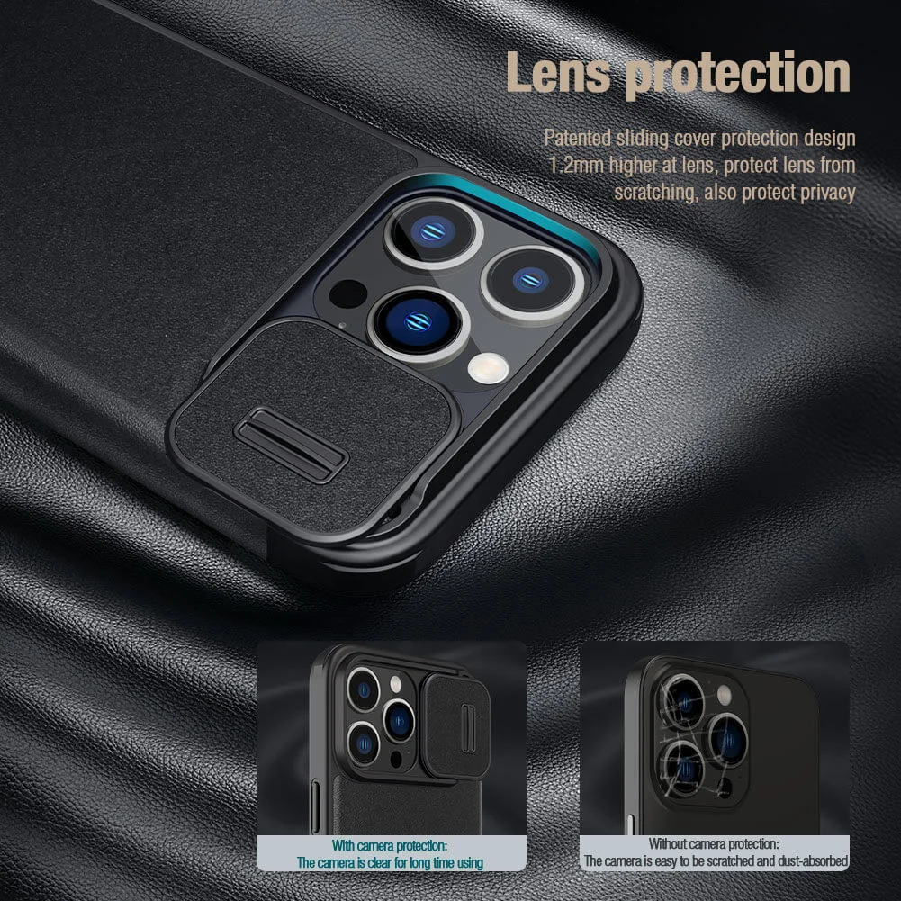 Nillkin CamShield Siliconen iPhone 15 Pro Max Hoesje met Slider Paars afbeelding 6