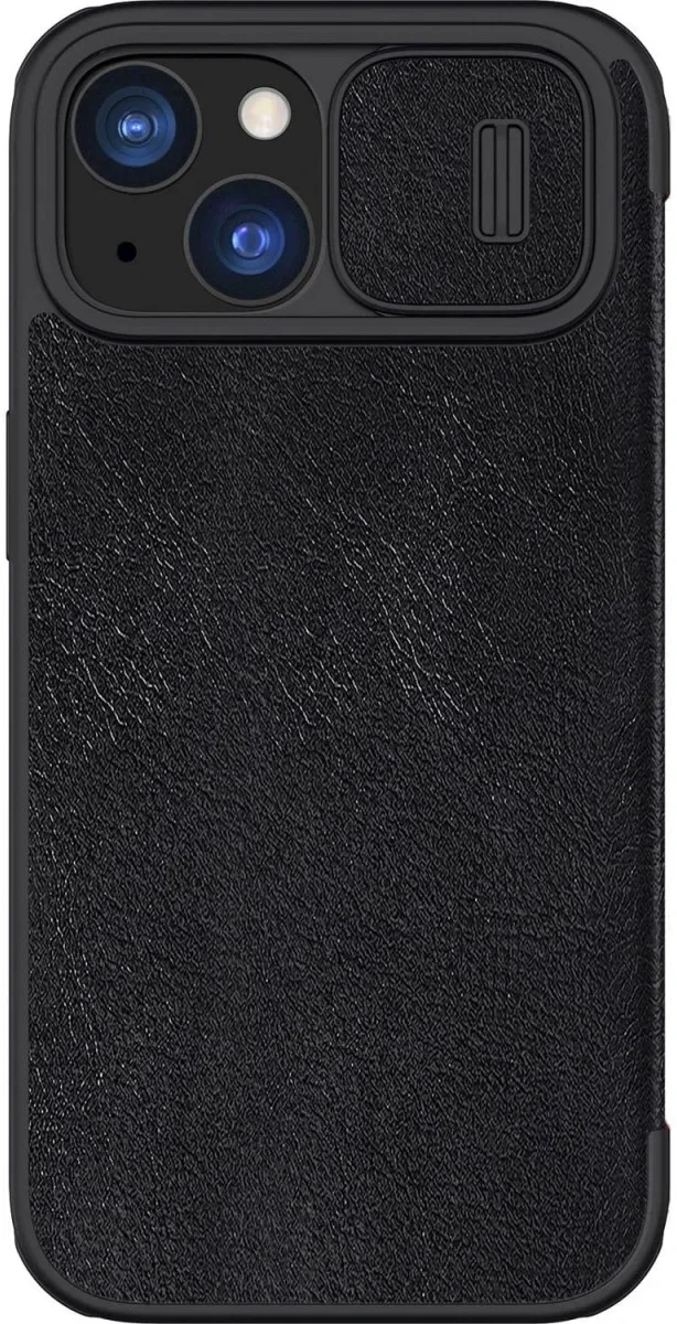 Nillkin Qin Pro iPhone 15 Plus Hoesje Book Case Camera Slider Zwart afbeelding 2