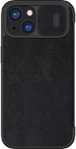 Nillkin Qin Pro iPhone 15 Plus Hoesje Book Case Camera Slider Zwart afbeelding 2
