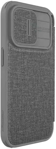 Nillkin Qin Pro iPhone 15 Pro Max Hoesje Book Case Camera Slider Grijs afbeelding 9