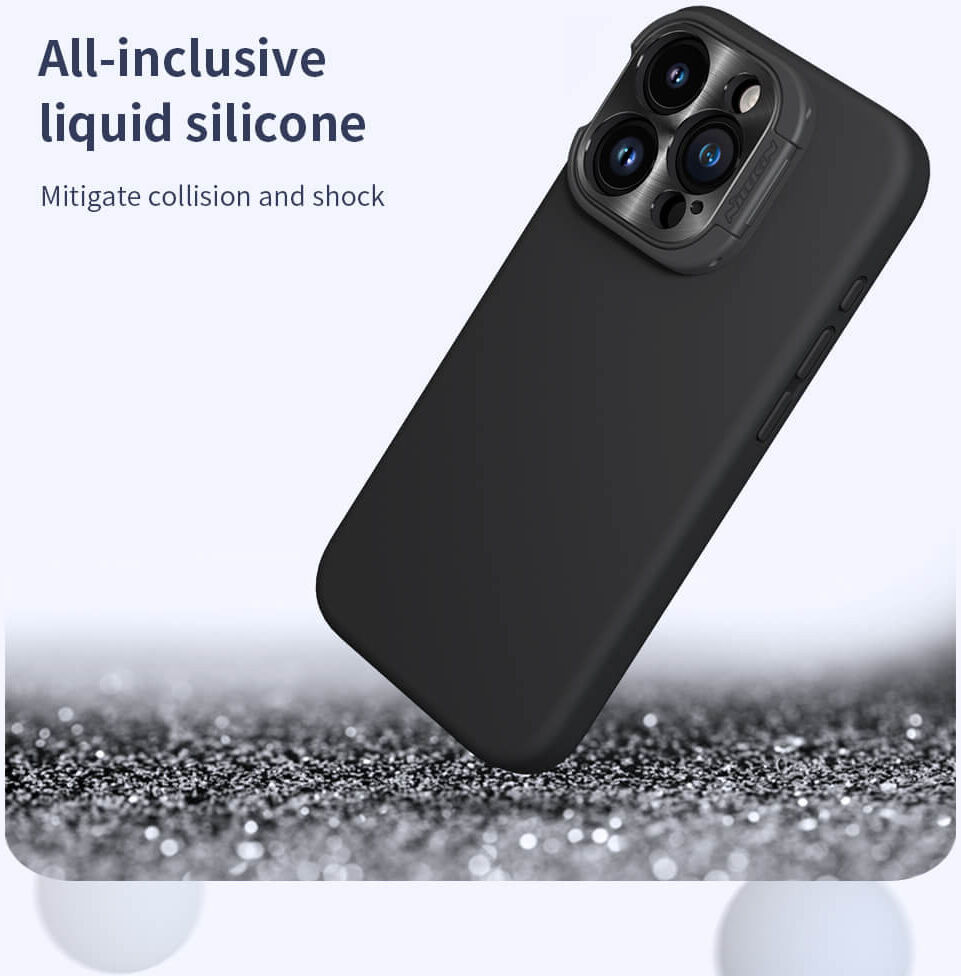 Nillkin Lens Wing Apple iPhone 15 Pro Hoesje Siliconen MagSafe Groen afbeelding 6