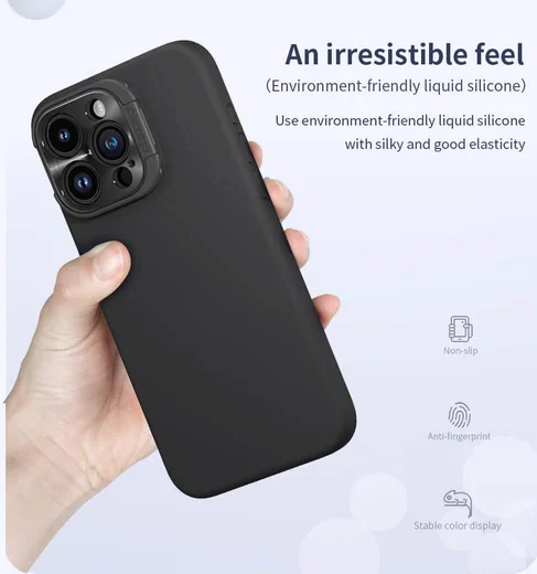 Nillkin Lens Wing iPhone 15 Pro Max Hoesje Siliconen met MagSafe Blauw afbeelding 7