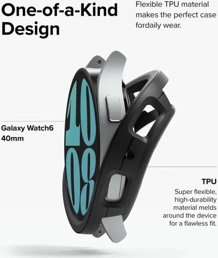 Ringke Air Sports Samsung Galaxy Watch 6 40MM Hoesje TPU Zwart afbeelding 2