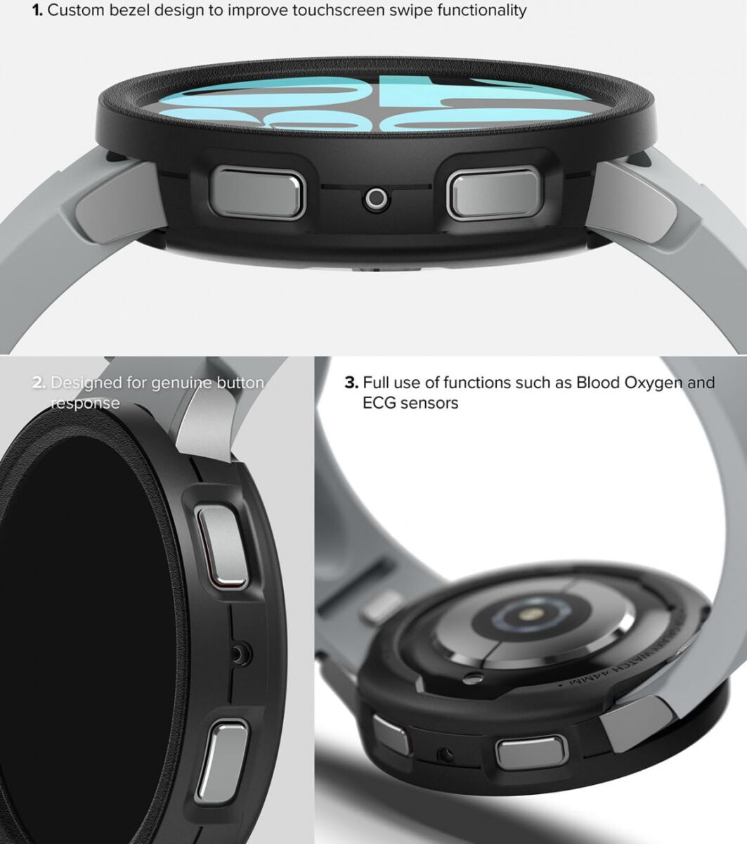 Ringke Air Sports Samsung Galaxy Watch 6 40MM Hoesje TPU Zwart afbeelding 5