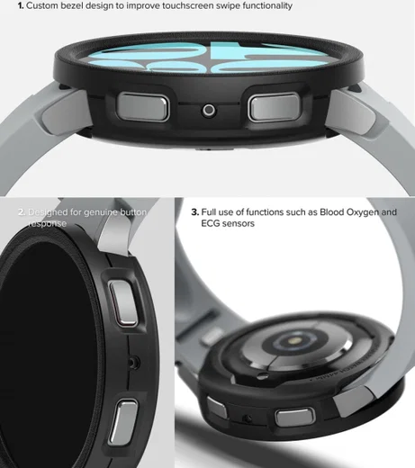 Ringke Air Sports Samsung Galaxy Watch 6 40MM Hoesje TPU Zwart afbeelding 5