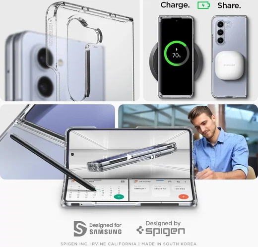 Spigen Ultra Hybrid Samsung Galaxy Z Fold 5 Hoesje Transparant afbeelding 4