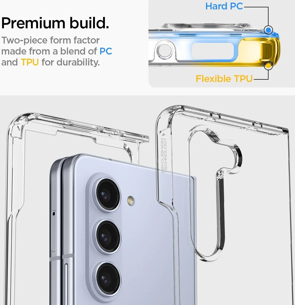 Spigen Ultra Hybrid Samsung Galaxy Z Fold 5 Hoesje Transparant afbeelding 7