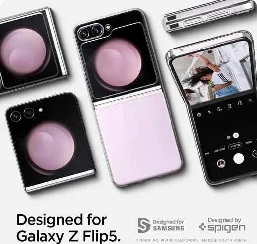 Spigen Air Skin Samsung Galaxy Z Flip 5 Hoesje Back Cover Transparant afbeelding 3