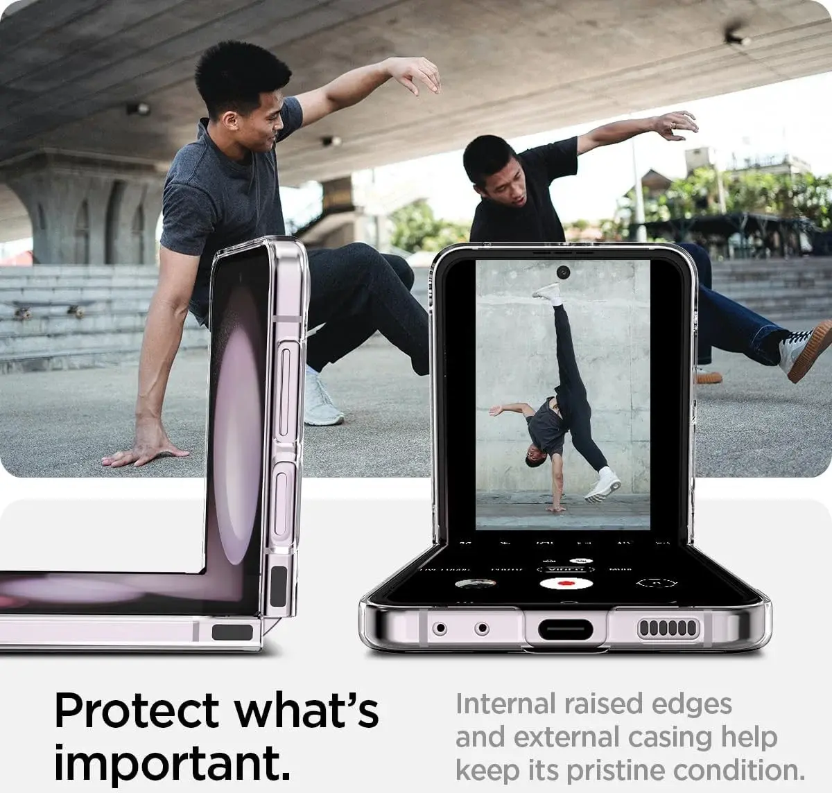 Spigen Air Skin Samsung Galaxy Z Flip 5 Hoesje Back Cover Transparant afbeelding 5
