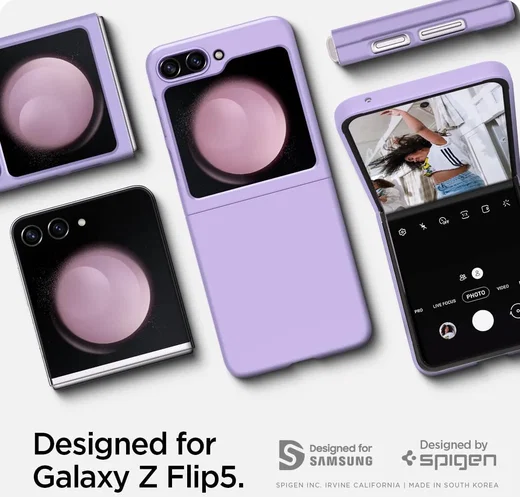 Spigen Air Skin Samsung Galaxy Z Flip 5 Hoesje Back Cover Paars afbeelding 5