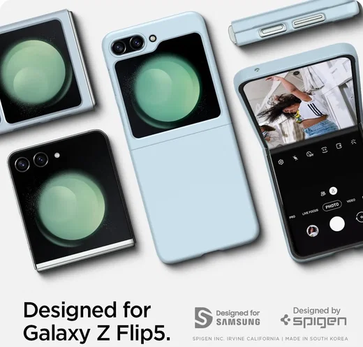 Spigen Air Skin Samsung Galaxy Z Flip 5 Hoesje Back Cover Blauw afbeelding 5