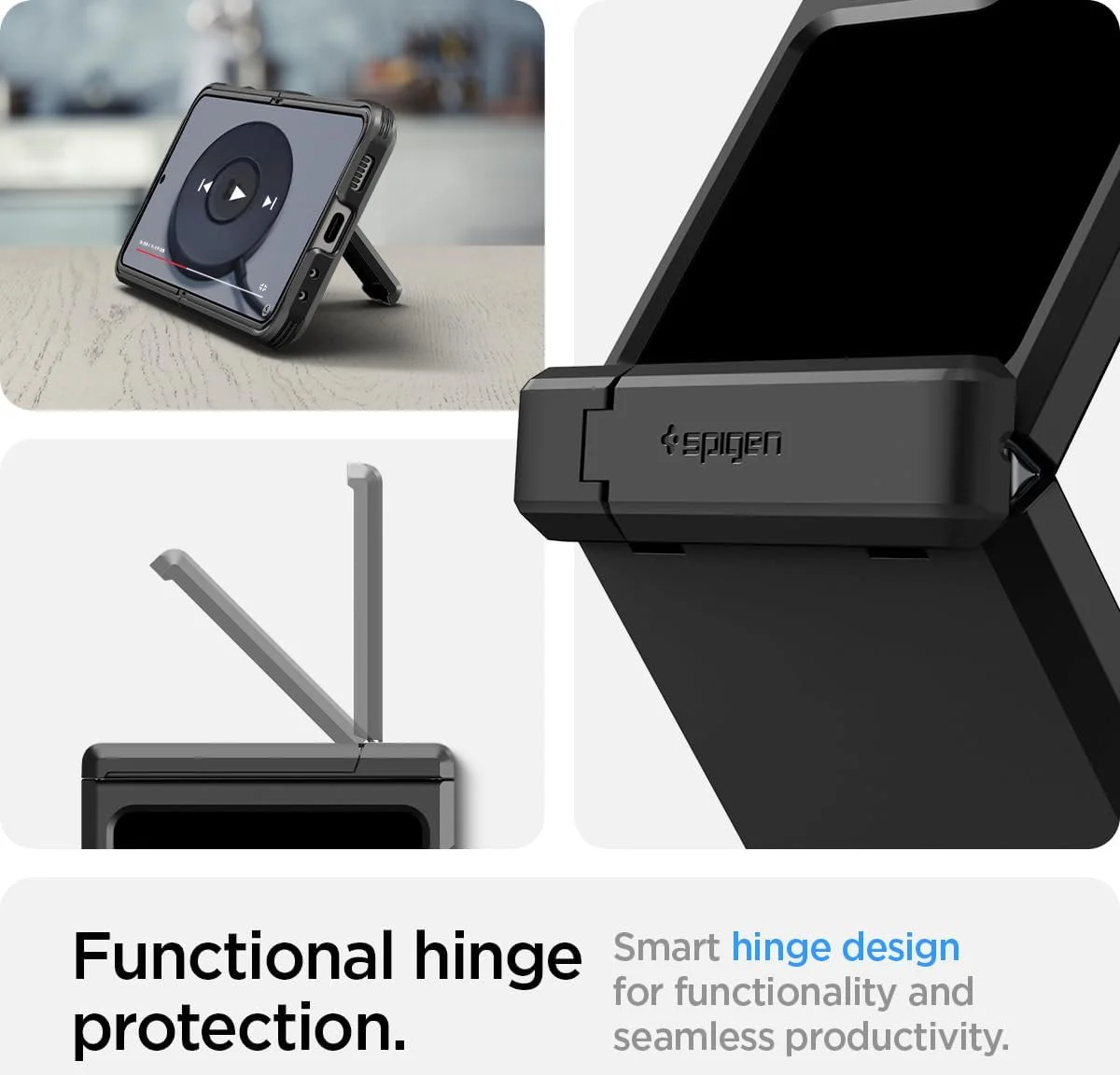 Spigen Tough Armor Samsung Galaxy Z Flip 5 Hoesje Back Cover Zwart afbeelding 7