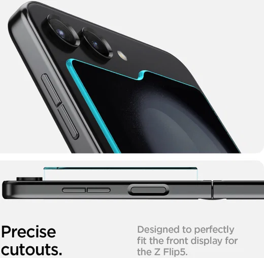 Spigen Glas.tR EZ Fit Samsung Z Flip 5 Screen Protector (2-Pack) afbeelding 6