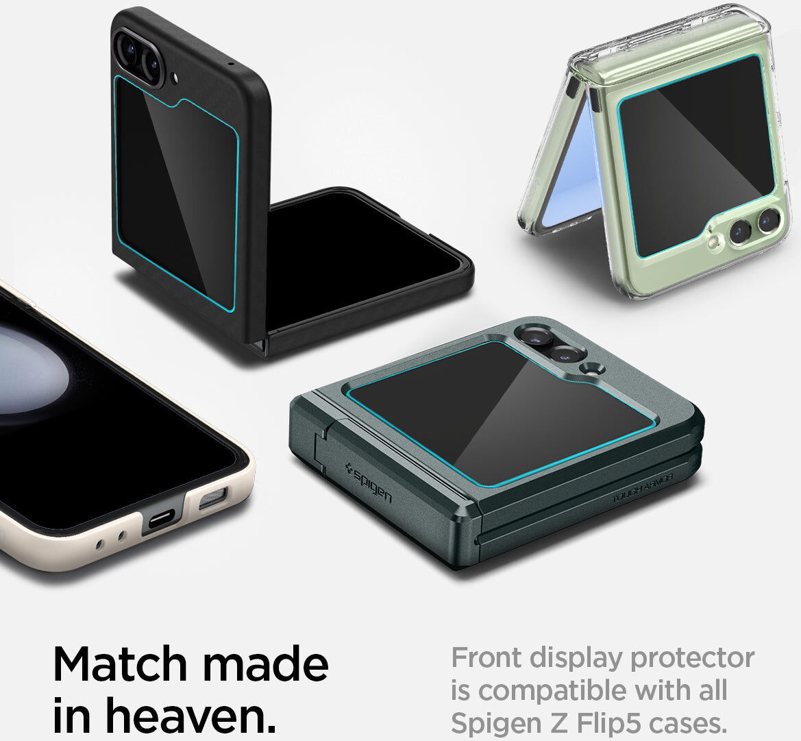 Spigen Glas.tR EZ Fit Samsung Z Flip 5 Screen Protector (2-Pack) afbeelding 8