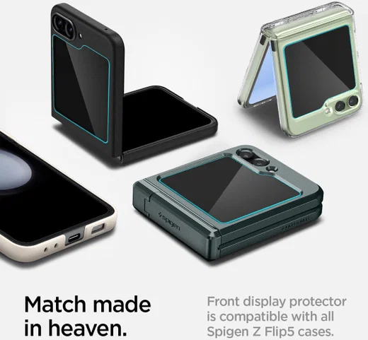 Spigen Glas.tR EZ Fit Samsung Z Flip 5 Screen Protector (2-Pack) afbeelding 8