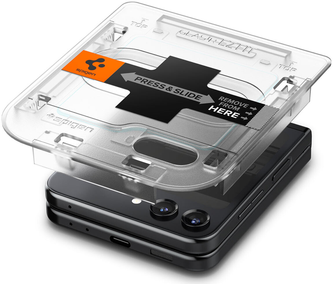 Spigen Glas.tR EZ Fit Samsung Z Flip 5 Screen Protector (2-Pack) afbeelding 2
