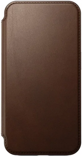 Nomad Modern Leather Folio iPhone 15 Pro Hoesje MagSafe Bruin afbeelding 6