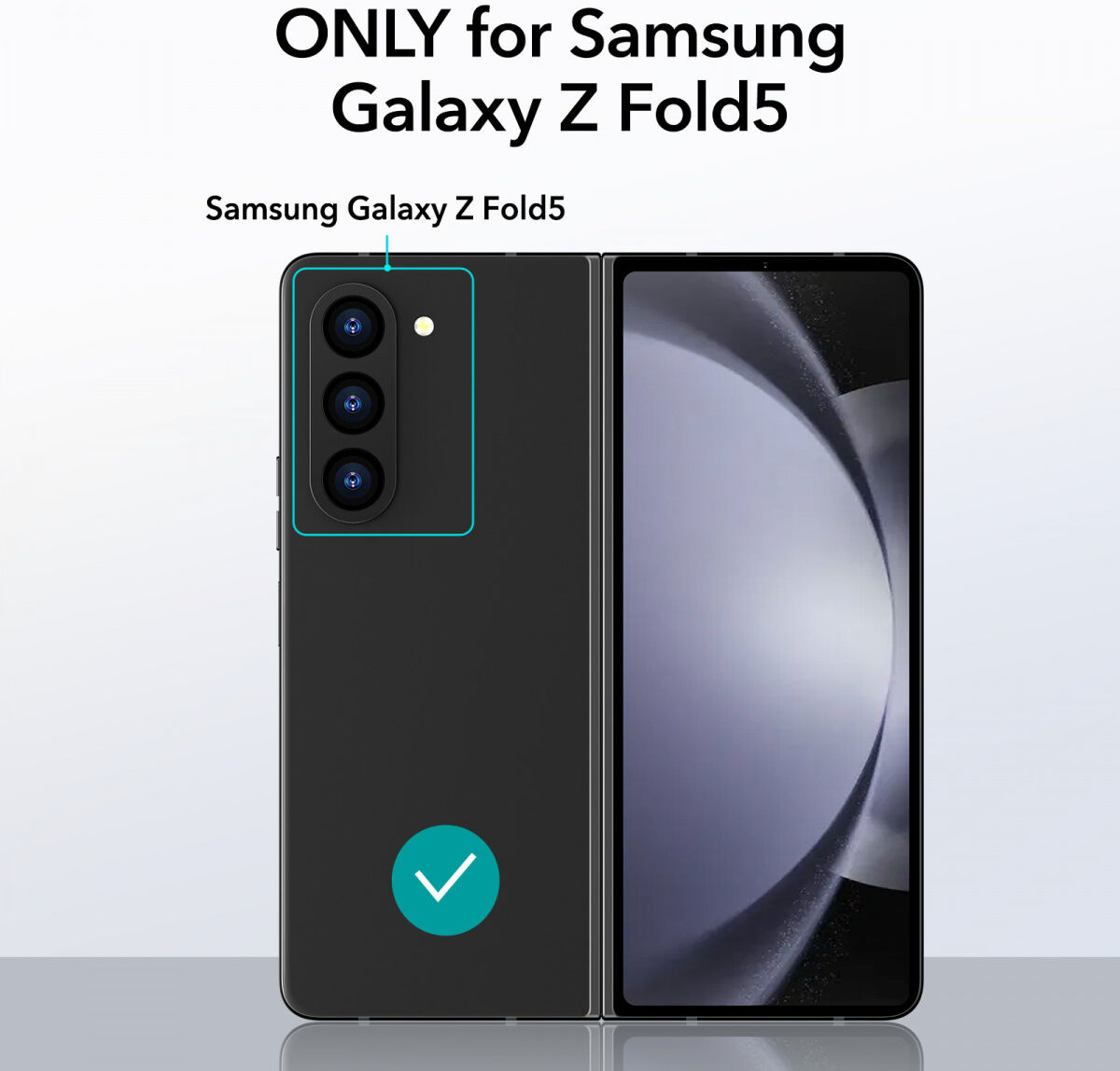 ESR Classical Clear Case Samsung Galaxy Z Fold 5 Hoesje Back Cover Transparant afbeelding 3