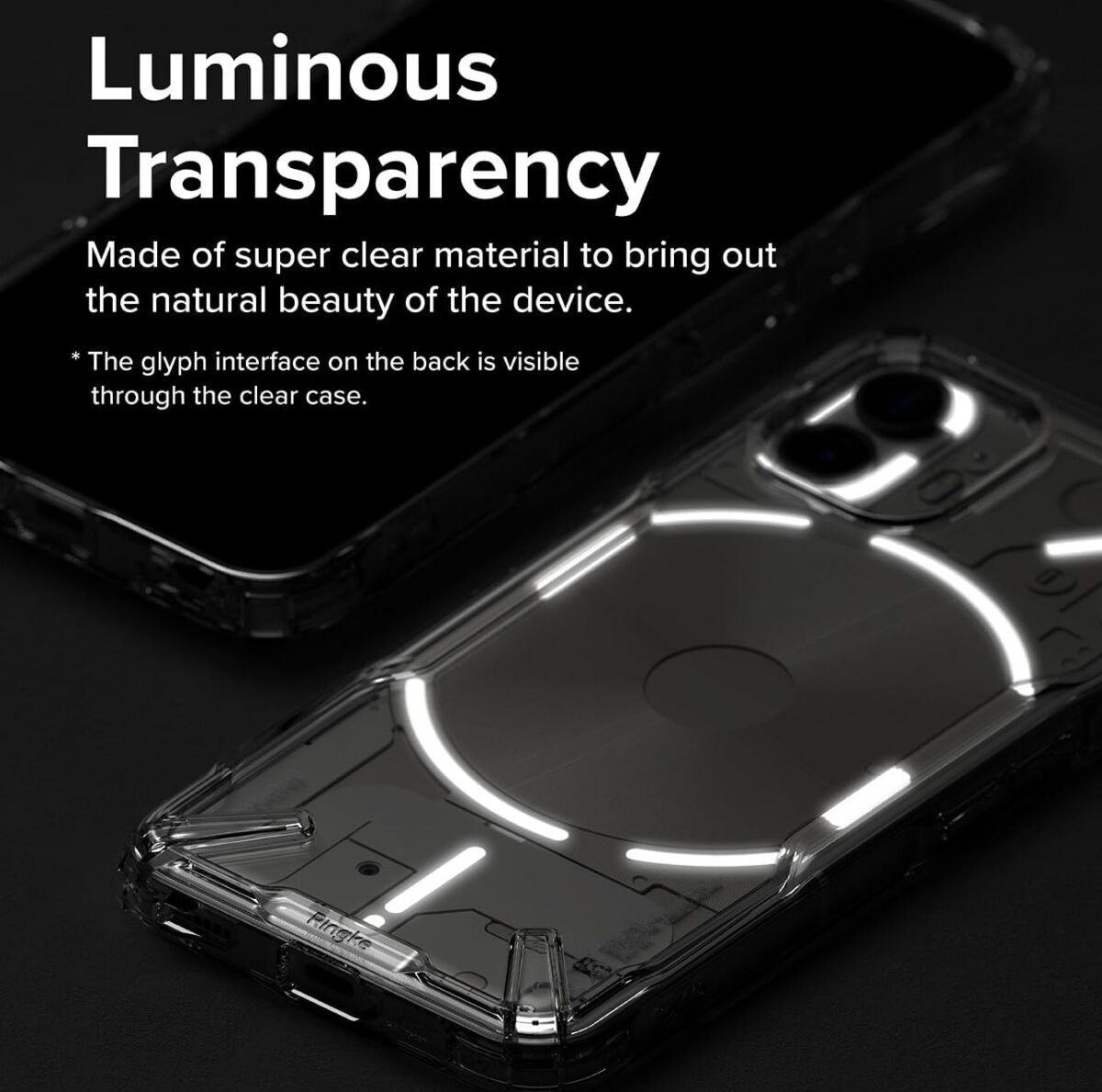 Ringke Fusion X Nothing Phone (2) Hoesje Back Cover Zwart afbeelding 4