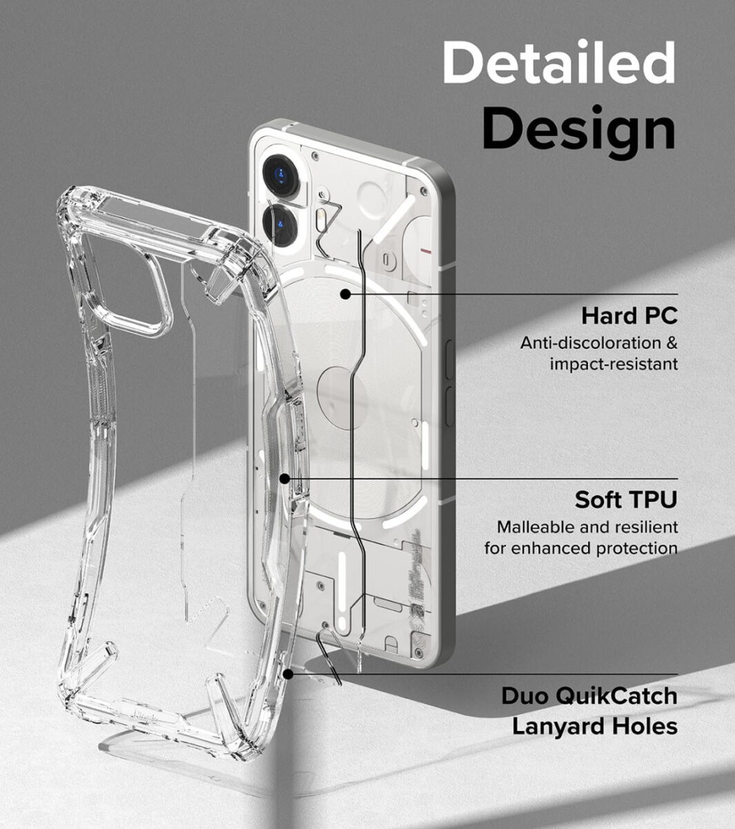 Ringke Fusion X Nothing Phone (2) Hoesje Back Cover Zwart afbeelding 7