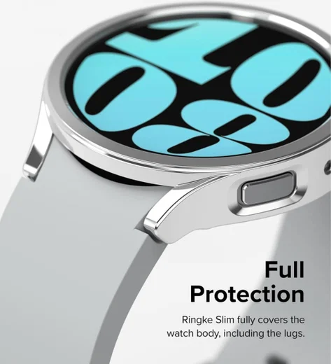 Ringke Slim Samsung Galaxy Watch 6 40MM Hoesje (2P) Transparant Zilver afbeelding 2