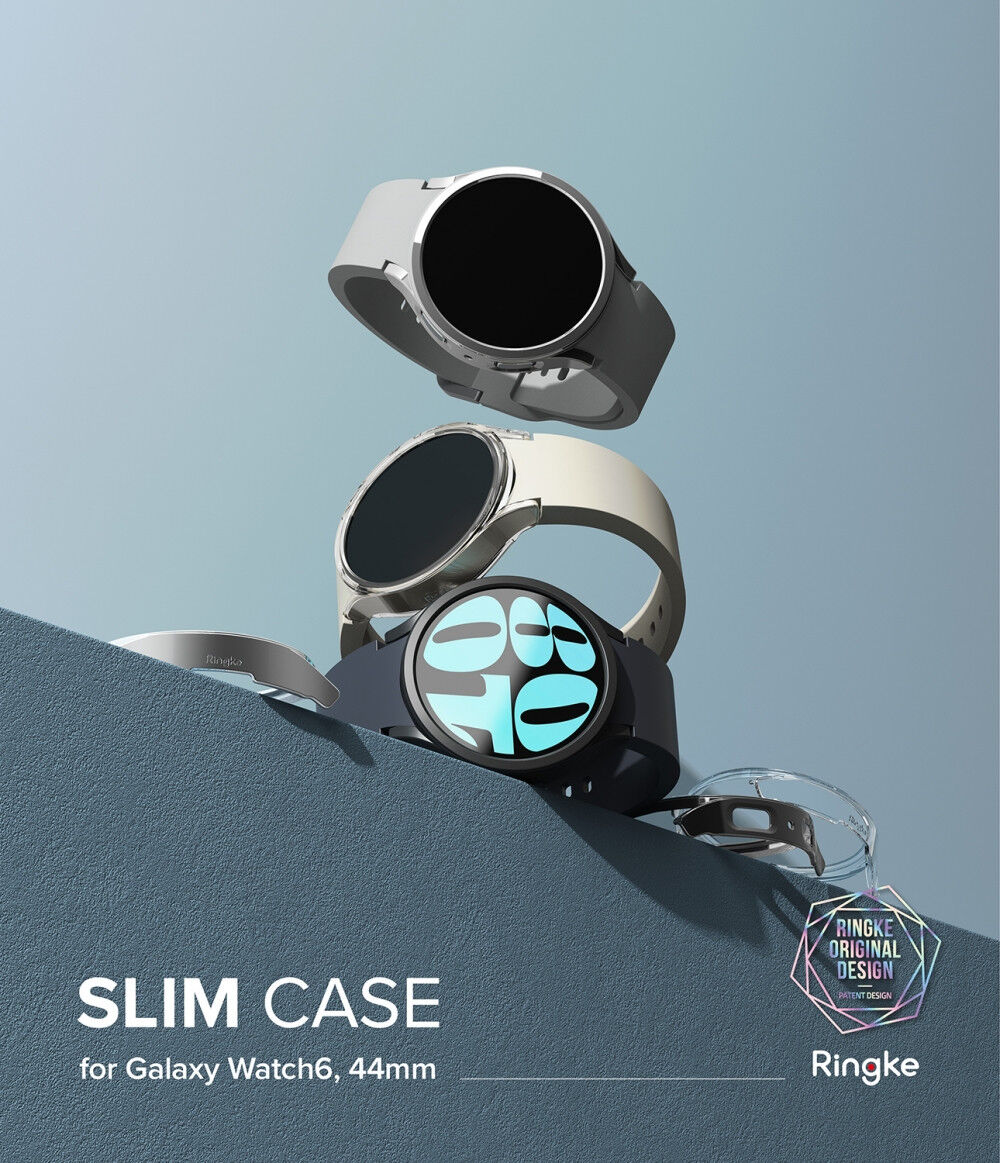 Ringke Slim - Samsung Galaxy Watch 6 44MM Hoesje - (2P) Transparant Zwart afbeelding 10