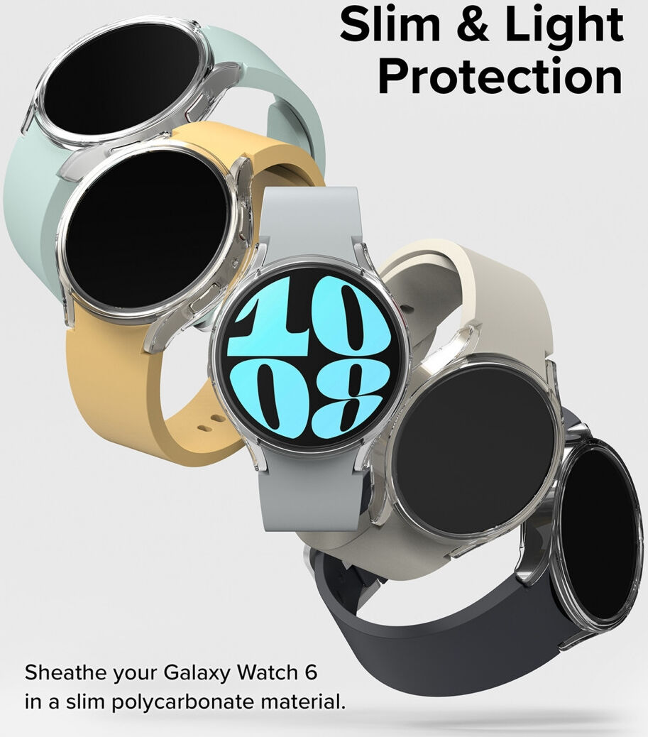Ringke Slim - Samsung Galaxy Watch 6 44MM Hoesje - (2P) Transparant Zwart afbeelding 3