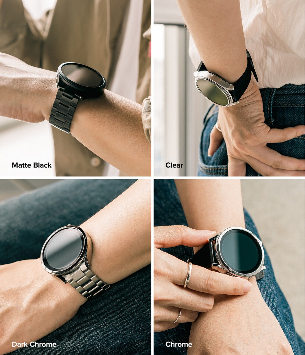 Ringke Slim - Samsung Galaxy Watch 6 44MM Hoesje - (2P) Transparant Zwart afbeelding 4