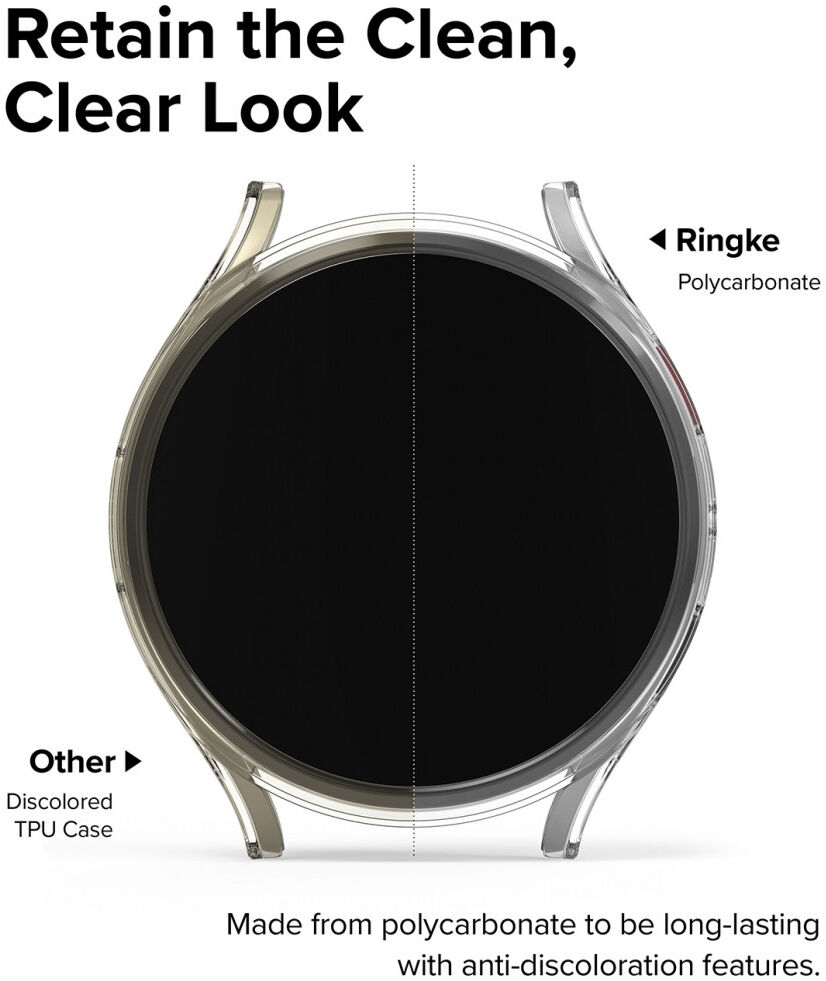 Ringke Slim - Samsung Galaxy Watch 6 44MM Hoesje - (2P) Transparant Zwart afbeelding 11