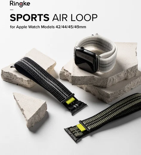 Ringke Sports Apple Watch Bandje - 1-10/SE/Ultra - 49/46/45/44/42MM - Wit afbeelding 12