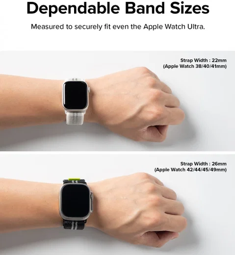 Ringke Sports Apple Watch Bandje - 1-10/SE/Ultra - 49/46/45/44/42MM - Wit afbeelding 9