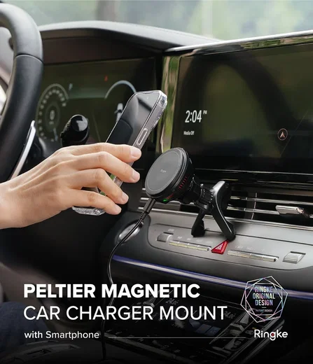 Ringke Peltier MagSafe Telefoonhouder Auto met Draadloos Laden 15W afbeelding 12